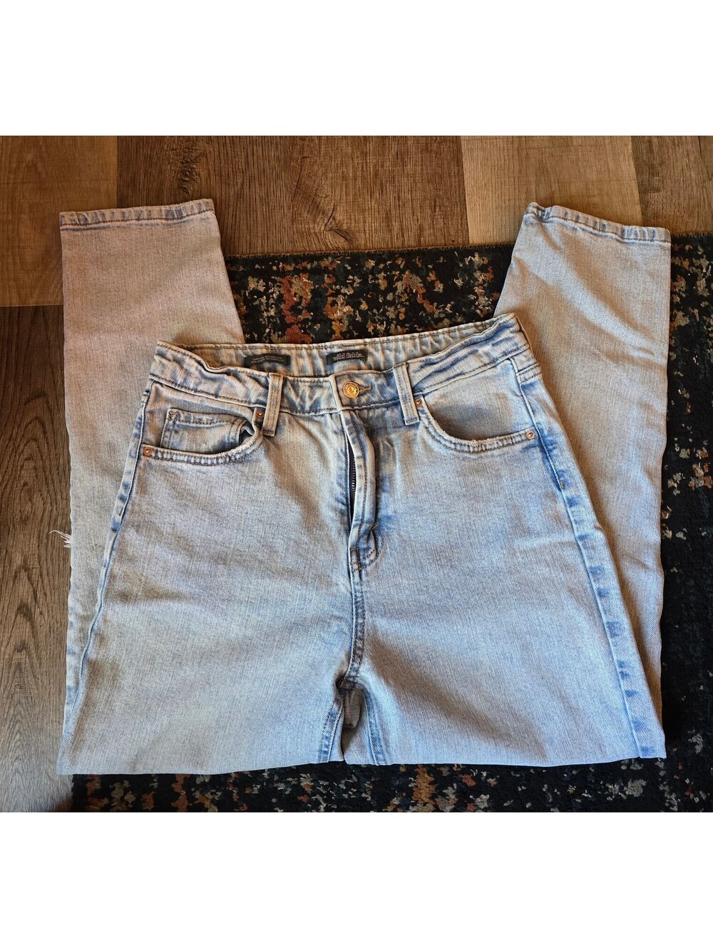 Wild Fable Light Wash Super High Rise Mom Jeans